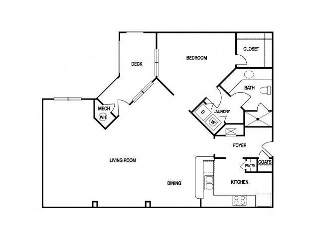 ONE BEDROOM- ONE BATH (A6) Floor Plan 11