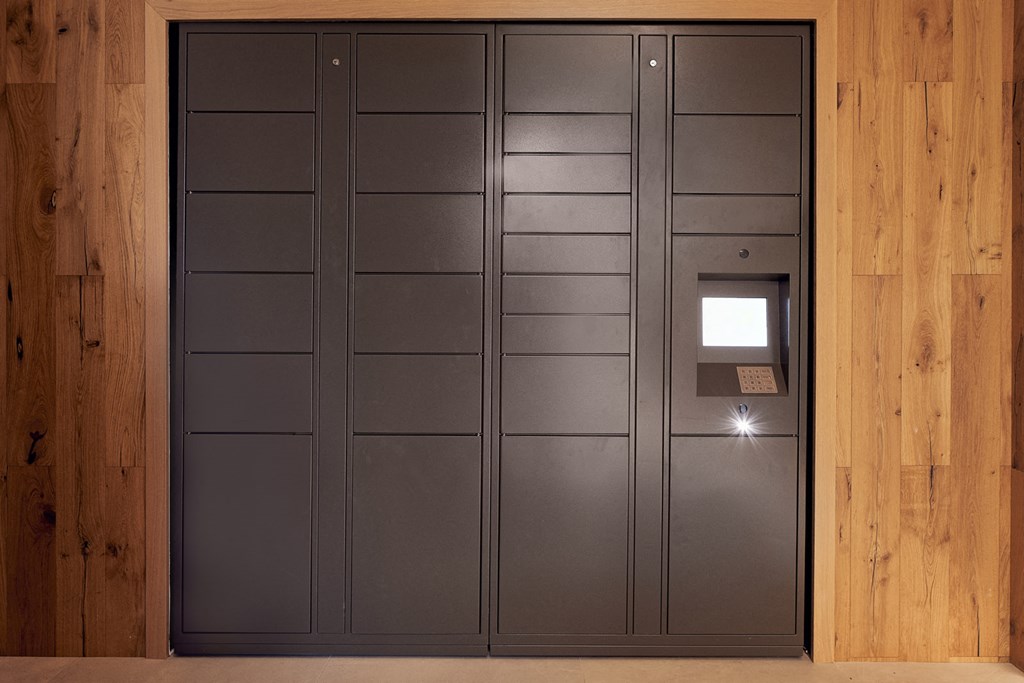 a door to a room with a small window