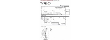 One bedroom, one bathroom apartment layout at Cityview Apartments in Brampton, ON