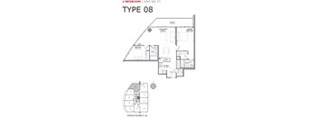 Two bedroom, two bathroom apartment layout at Cityview Apartments in Brampton, ON