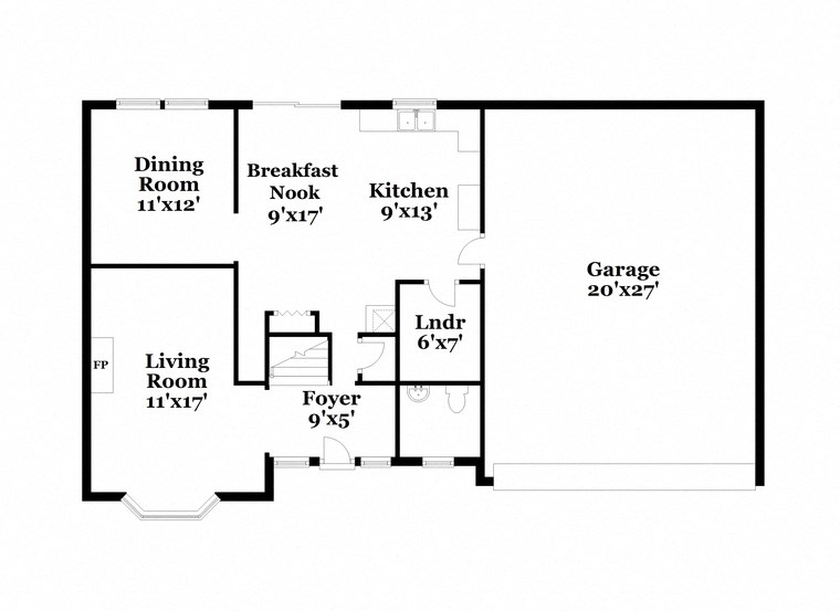 a floor plan of a house with bedrooms and a living room
