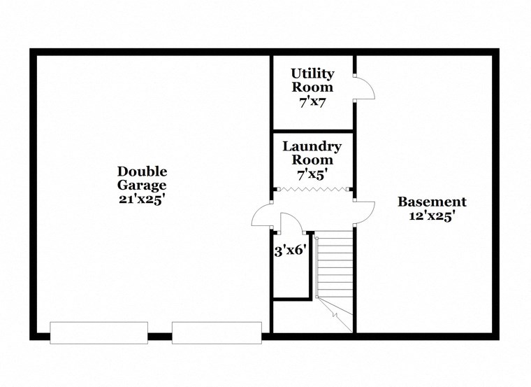 a floor plan of a house with a bedroom and a living room
