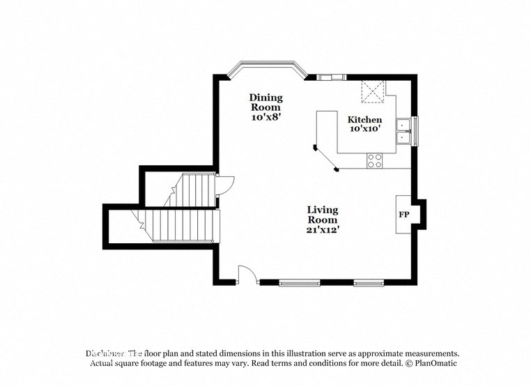 the floor plan of the second level of the home showing the living room and bedroom