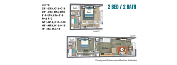 2 Bedroom / 2 Bath