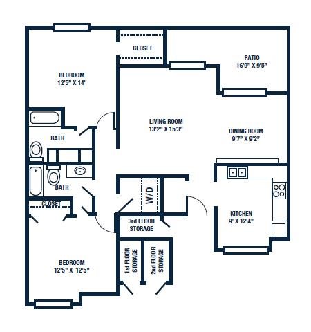 Floor Plan | The Park at Gibraltar Apartments Clearwater Tampa, Fl