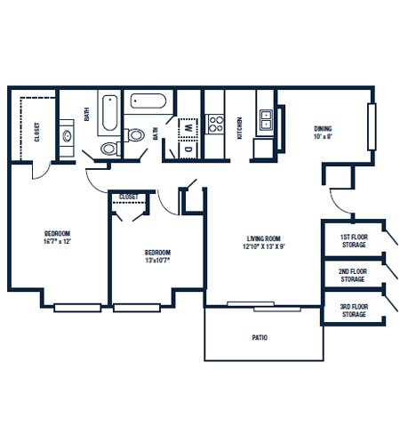 Floor Plan | The Park at Gibraltar Apartments Clearwater Tampa, Fl