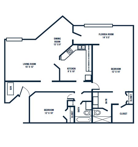 Floor Plan | The Park at Gibraltar Apartments Clearwater Tampa, Fl