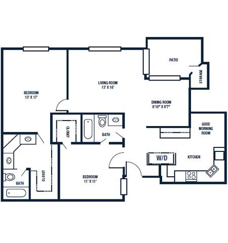 Floor Plan | The Park at Gibraltar Apartments Clearwater Tampa, Fl
