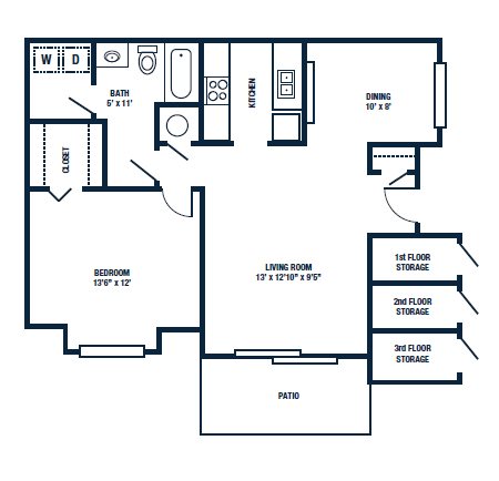Floor Plan | The Park at Gibraltar Apartments Clearwater Tampa, Fl