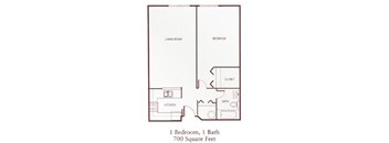 1 Bedroom, 1 Bathroom