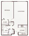 1 Bedroom, 1 Bathroom