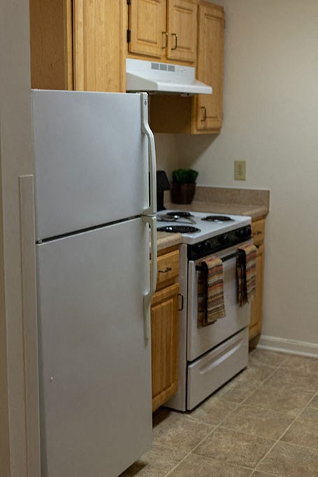 Spacious one-bedroom apartment at Park View at Randallstown featuring wall-to-wall carpeting, large windows with natural light, and individually controlled heating and air conditioning.