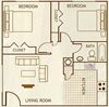 falcon-court--sierra-vista-floorplan 2 Bedroom / 1 Bathroom