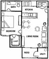 1 Bedroom / 1 Bathroom