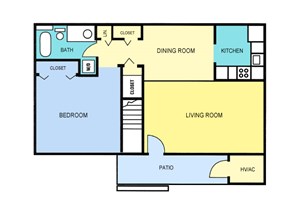 Floorplan Photos Gallery Rivers Bend Apartments One Bedroom Floor Plan