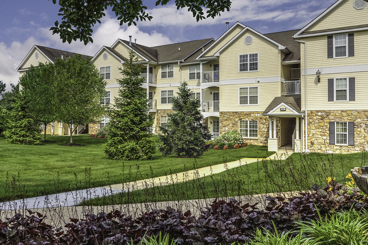 Apartment Building and Landscaping