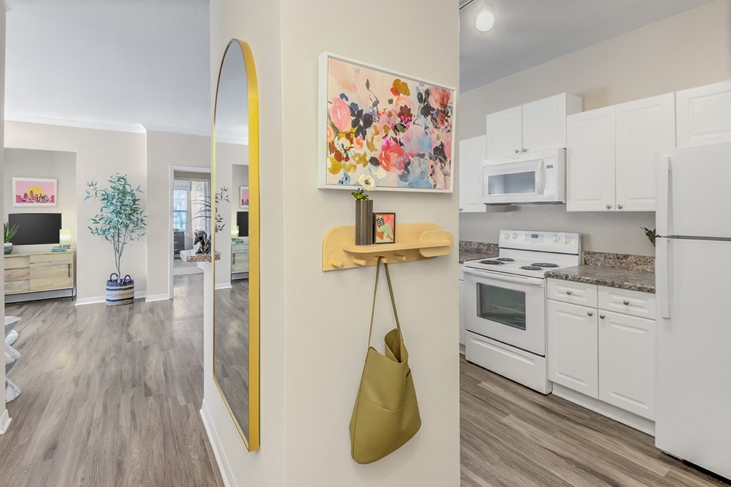 the preserve at ballantyne commons apartment kitchen and living room