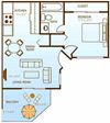 1 Bedroom / 1 Bathroom