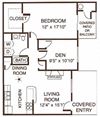 1 Bedroom / 1 Bathroom with Den