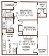 2 Bedroom / 2 Bathroom (Small)