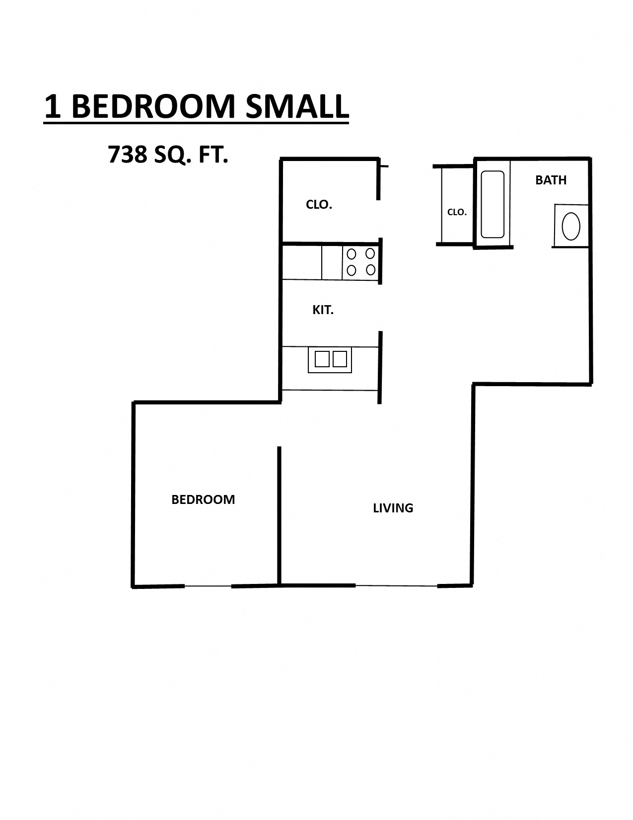 Sunrise Courts Apartments one bedroom small