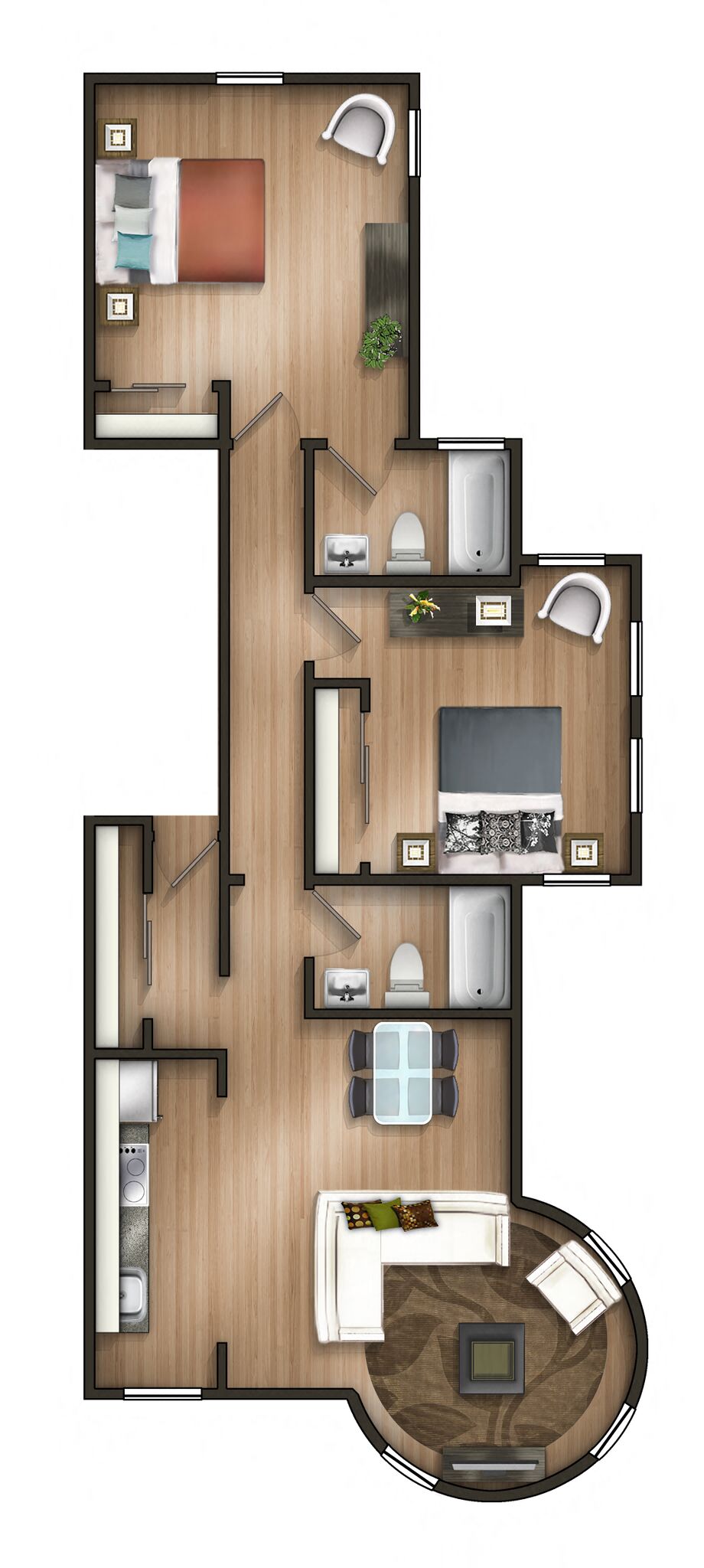 2 bedroom