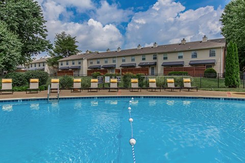 the swimming pool at our apartments