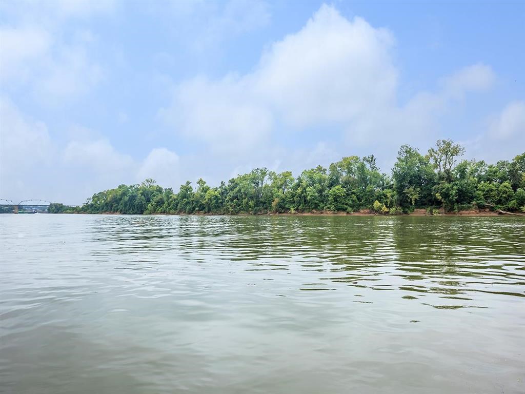 a view of a river with trees on the other side