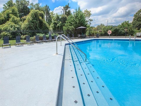 the pool is clean and ready for us to use