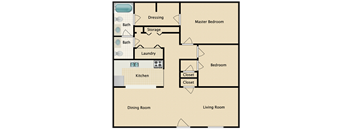 2Bed 1.5 Bath townhome