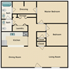 2Bed 1.5 Bath townhome