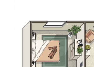 One Bedroom Floor Plan Apartments in Dublin CA l Dublin Ranch Senior Apartments