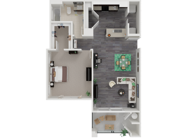 One Bed One Bath Floorplan One Bed One Bath Floorplan l Garnet Creek Apartment living in Rocklin, ca