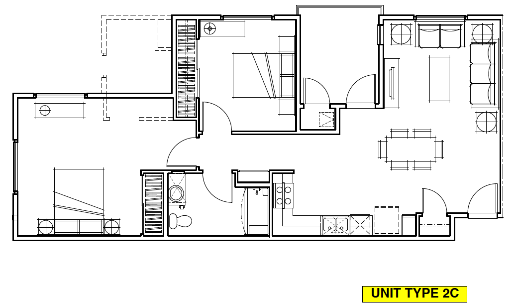 OLIVERA SENIOR APTS | Floor Plan 2x2