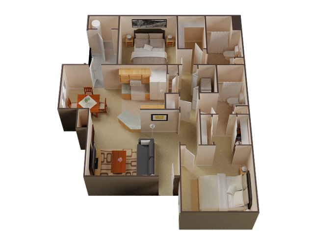 Two Bedroom Apartments For Rent in Roseville l Pinnacle at Galleria