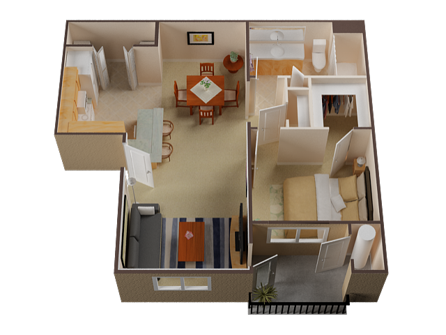 One Bedroom Apartments For Rent in Roseville l Pinnacle at Galleria