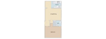 1 Bed 1 Bath Floor Plan at 4115 Wisconsin, Washington