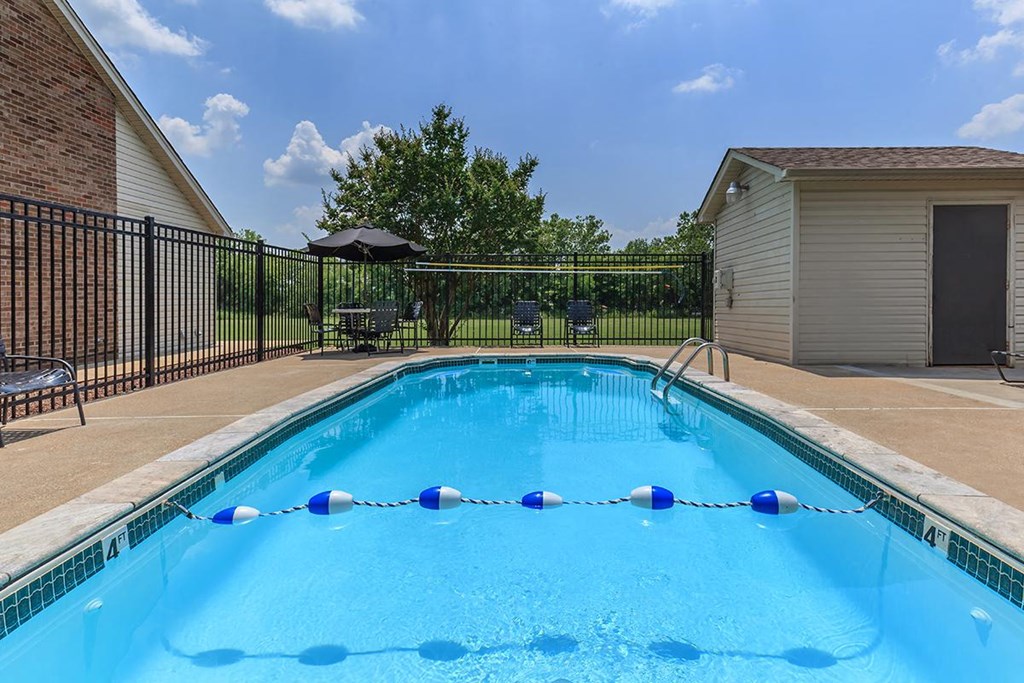 our apartments have a resort style swimming pool in our backyard