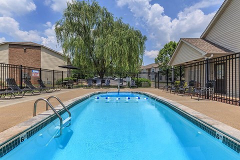 the swimming pool at our apartments