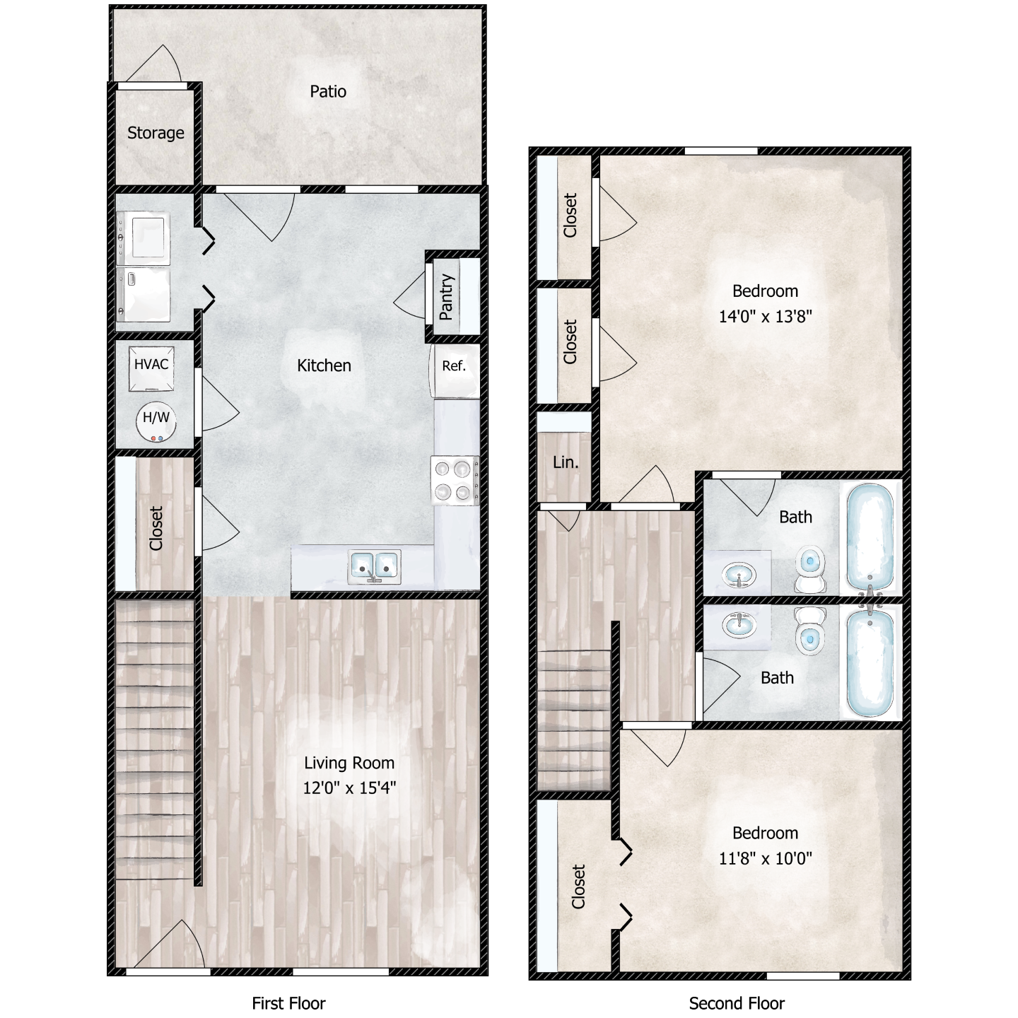 2 Bedroom Townhome