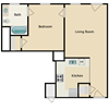 1 bed 1 bath A