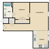 1 bed 1 bath C