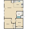 2 bed 1 bath A