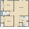 2 bed 1 bath C