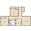 2 bed 1 bath D