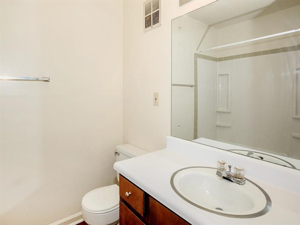 a bathroom with a sink and a toilet and a mirror