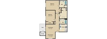 2 Bed 2 Bath A