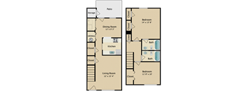 2 Bed 2 Bath B