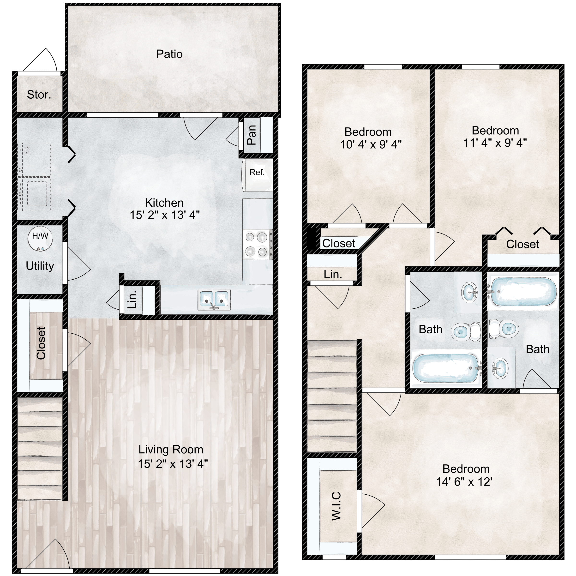 3 Bed 2 Bath