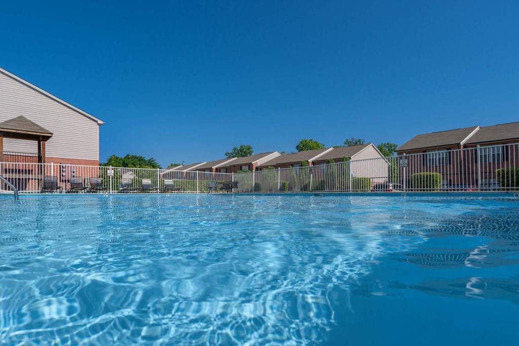 the swimming pool at the apartments for rent